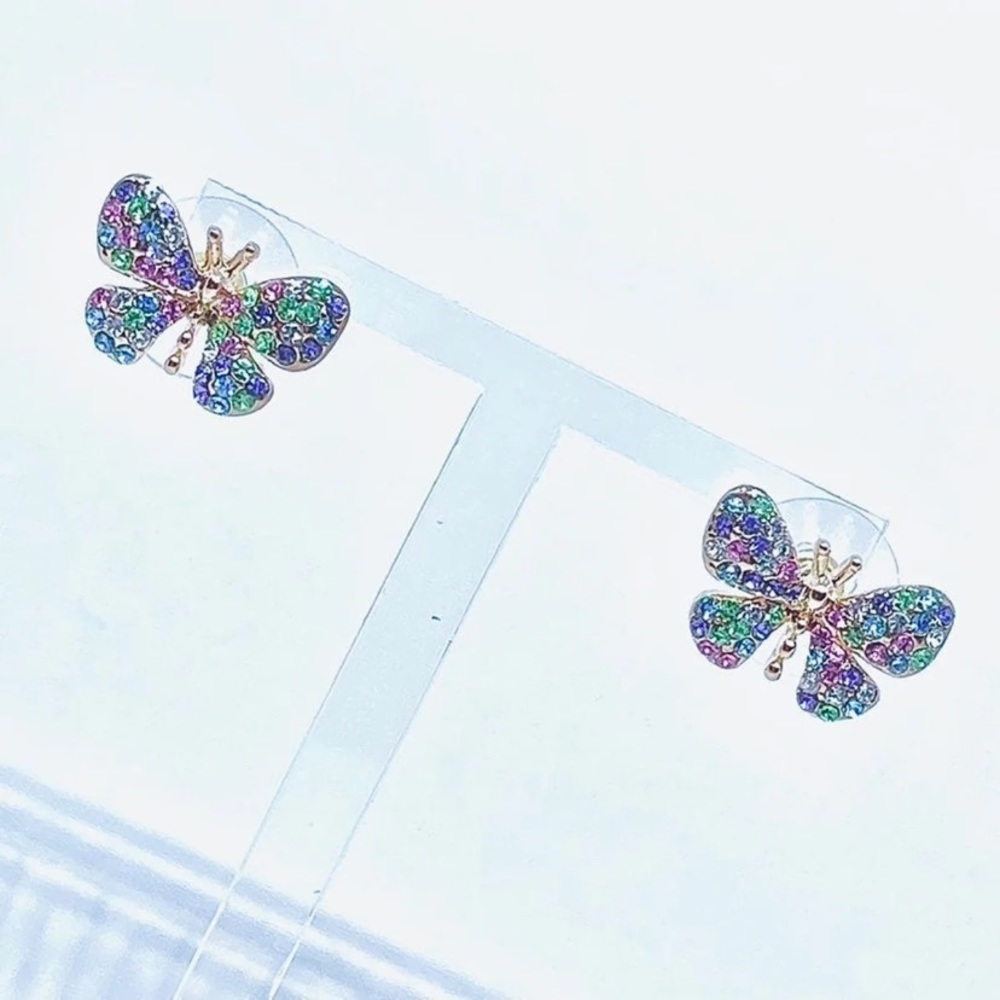 Crystal Butterfly Earrings
